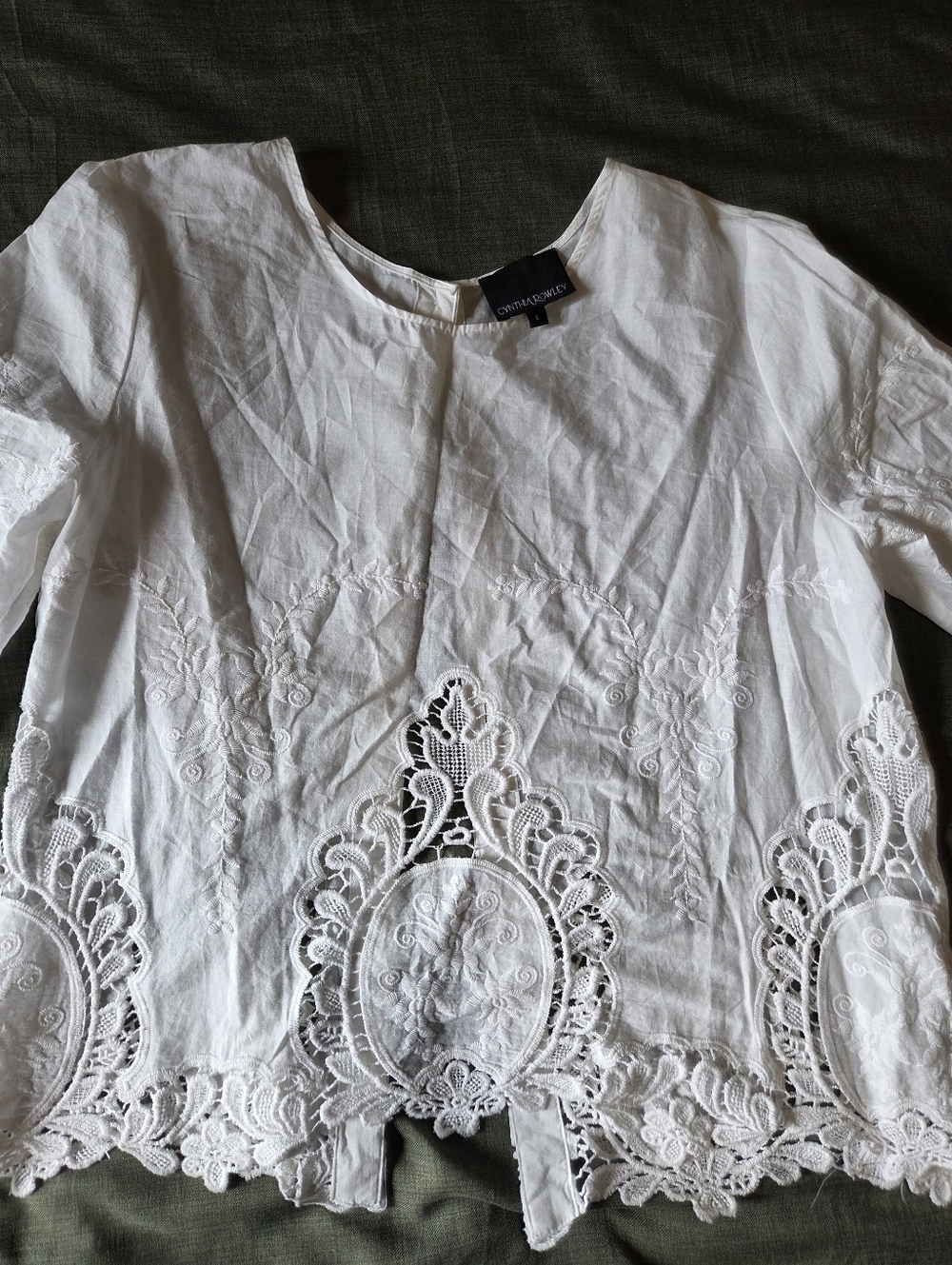 Cynthia Rowley Lace Womens Top Size L